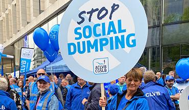 Une mobilisation massive contre le dumping social
